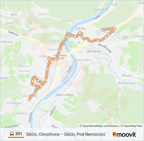 201 Bus Line Map