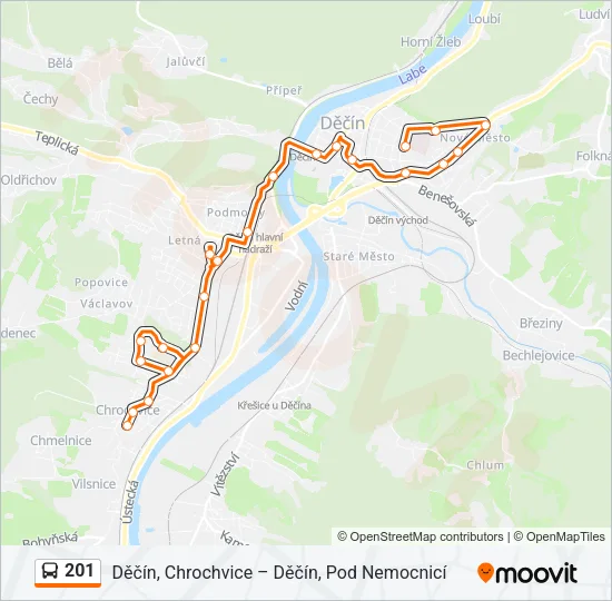 201 Bus Line Map