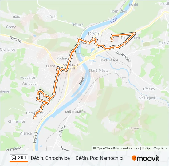 201 Bus Line Map