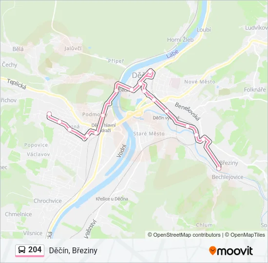 204 Bus Line Map