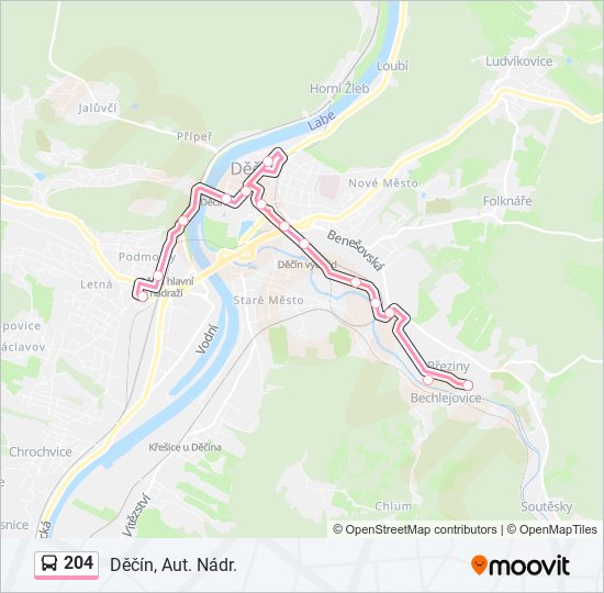 204 bus Line Map