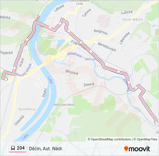 204 Bus Line Map