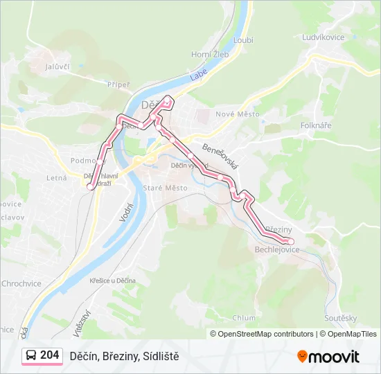 204 Bus Line Map