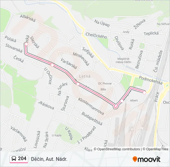 204 Bus Line Map