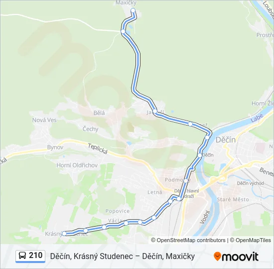 210 Bus Line Map