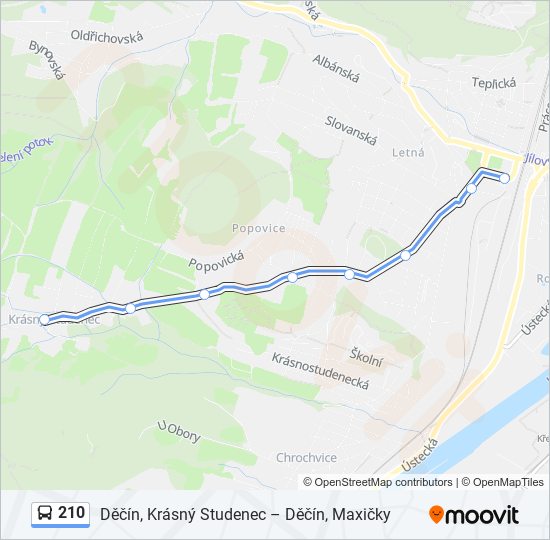 210 bus Line Map