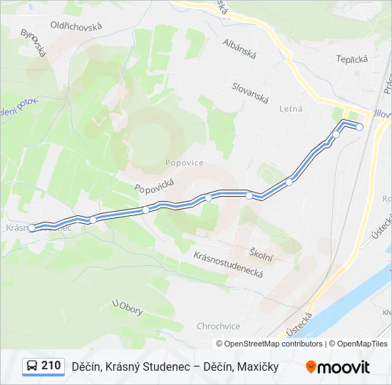210 Bus Line Map