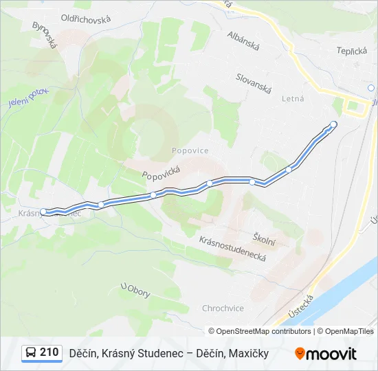 210 Bus Line Map