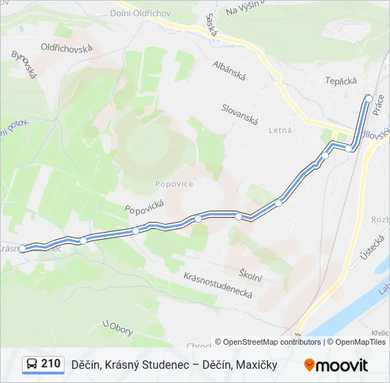 210 Bus Line Map