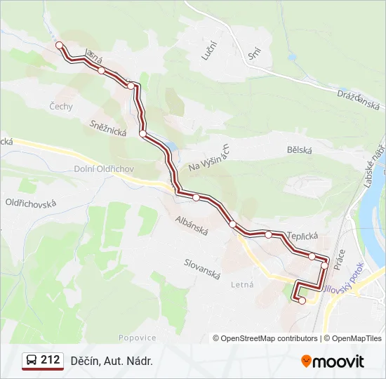 212 Bus Line Map