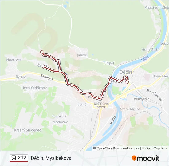 212 Bus Line Map