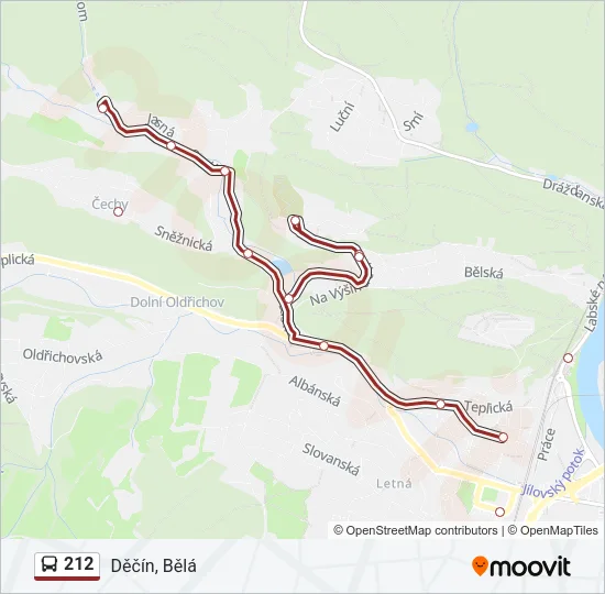 212 Bus Line Map