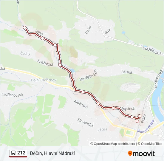 212 Bus Line Map