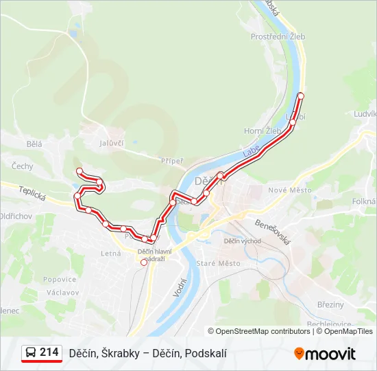 214 Bus Line Map