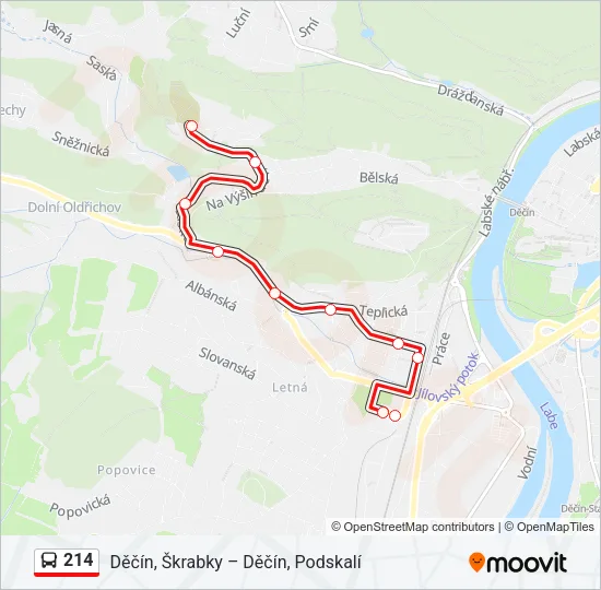 214 Bus Line Map
