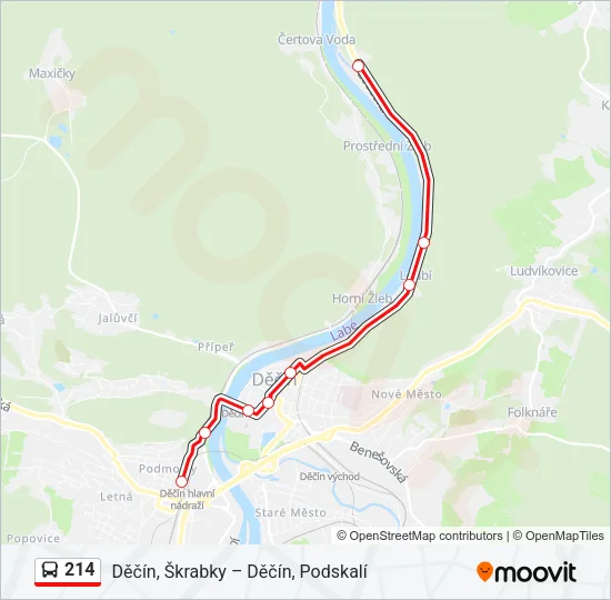 214 Bus Line Map