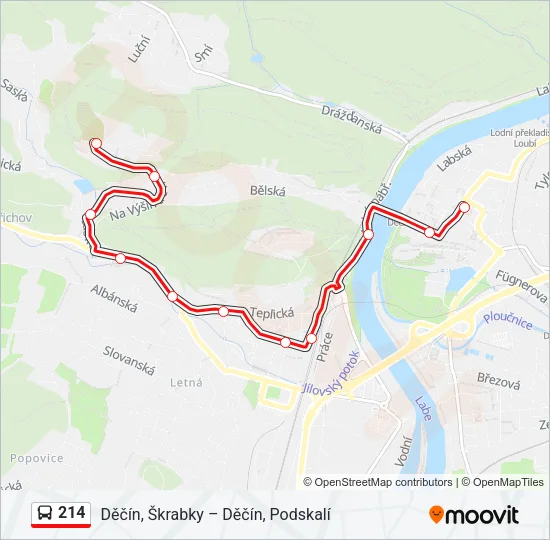 214 Bus Line Map