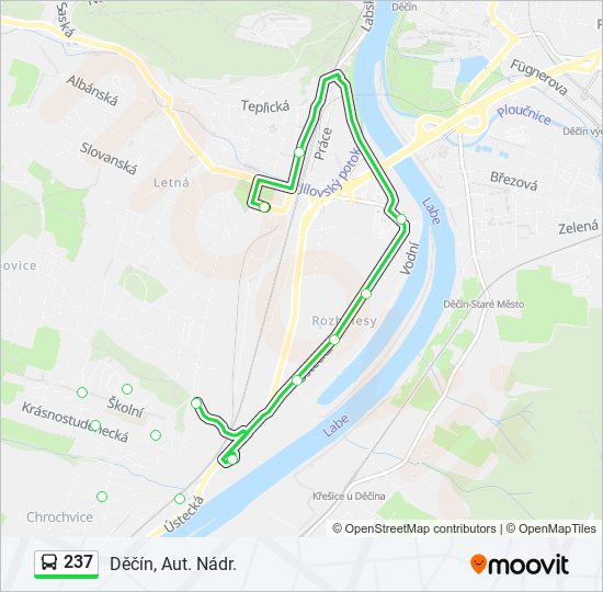 237 autobus Mapa linky