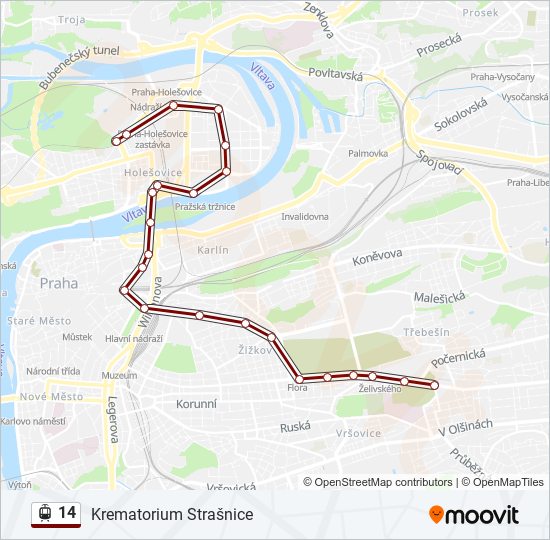 Прага схема трамваев