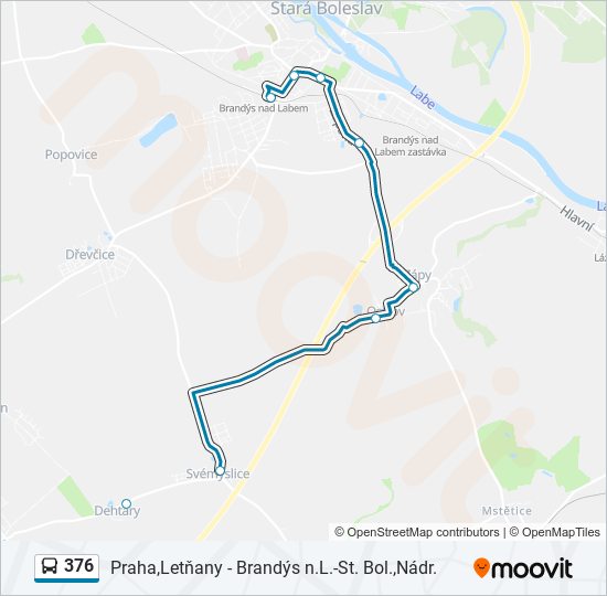 376 bus Line Map