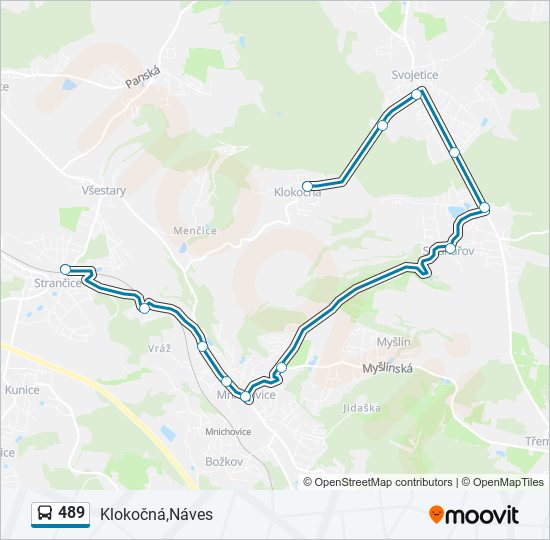 489 bus Line Map