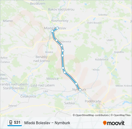 S31 Train Line Map