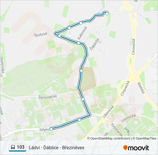 103 Bus Line Map