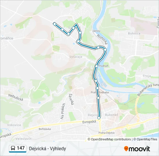 147 Bus Line Map