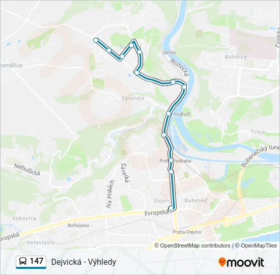 147 Bus Line Map