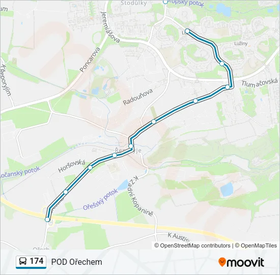 174 Bus Line Map