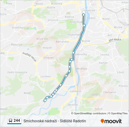 244 Bus Line Map