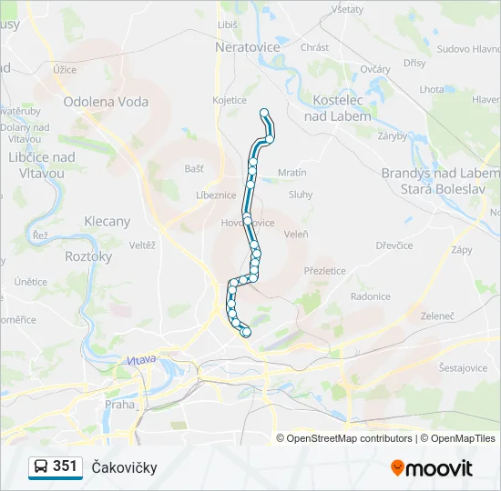 351 Bus Line Map
