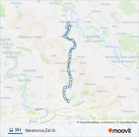 351 bus Line Map