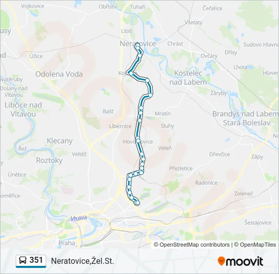351 Bus Line Map