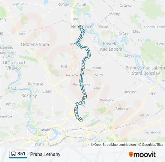 351 Bus Line Map