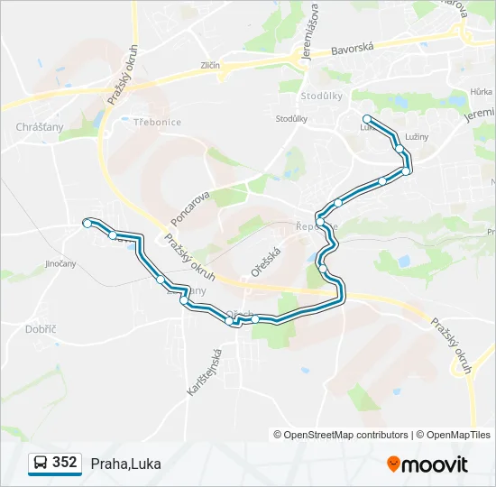 352 Bus Line Map