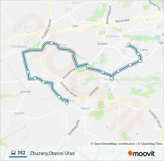 352 Bus Line Map