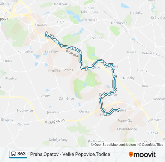 363 Bus Line Map