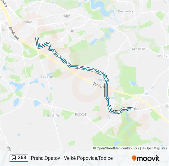 363 Bus Line Map