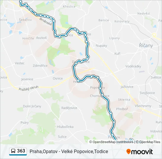 363 Bus Line Map