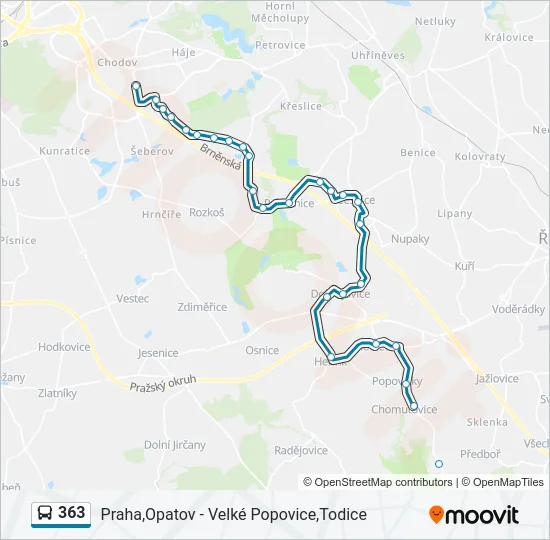 363 Bus Line Map
