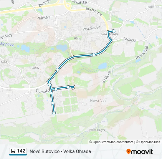 142 Bus Line Map