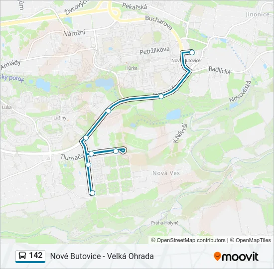142 Bus Line Map