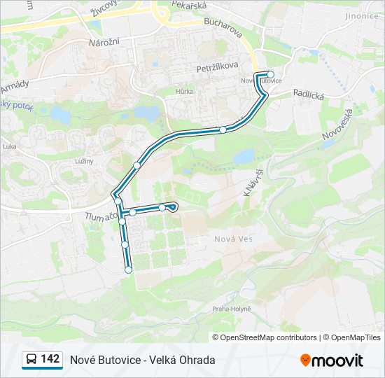 Автобус 142: карта маршрута
