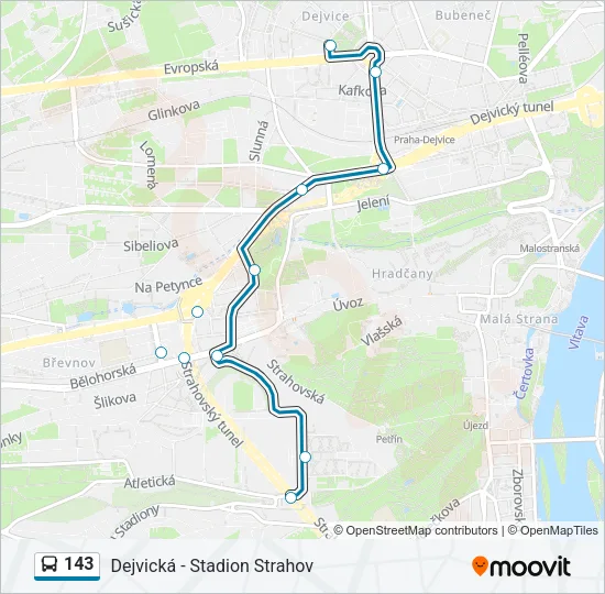 143 Bus Line Map