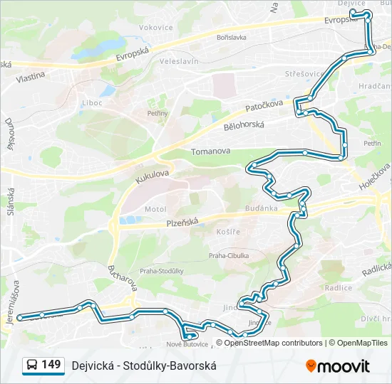 149 Bus Line Map