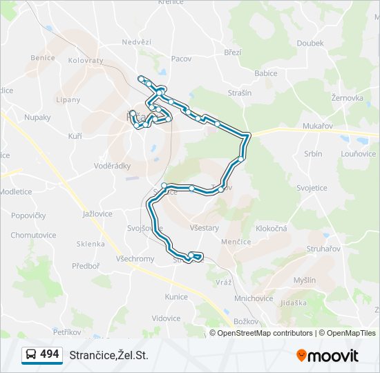 494 bus Line Map