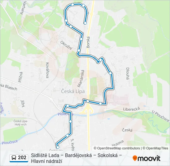 202 Bus Line Map