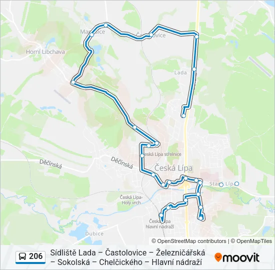 206 Bus Line Map