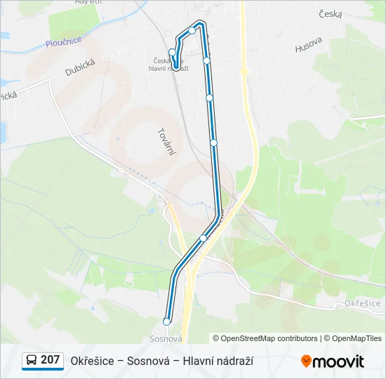 207 Bus Line Map